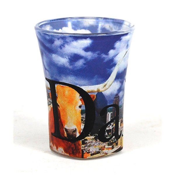 Americaware Dallas Full Color Etched Shot Glass SGDAL02